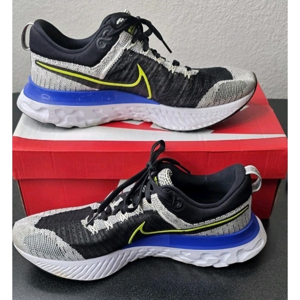 Nike React Infinity Run Flyknit 2 Men's 12 Running Shoes Gray Black Sneaker